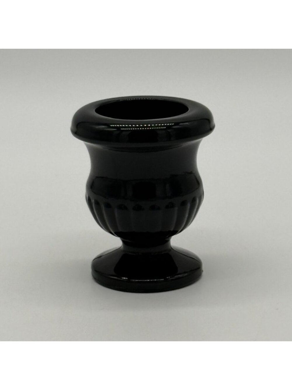 Atterbury Black Amethyst Glass Tooth Pick Holders 3.25”